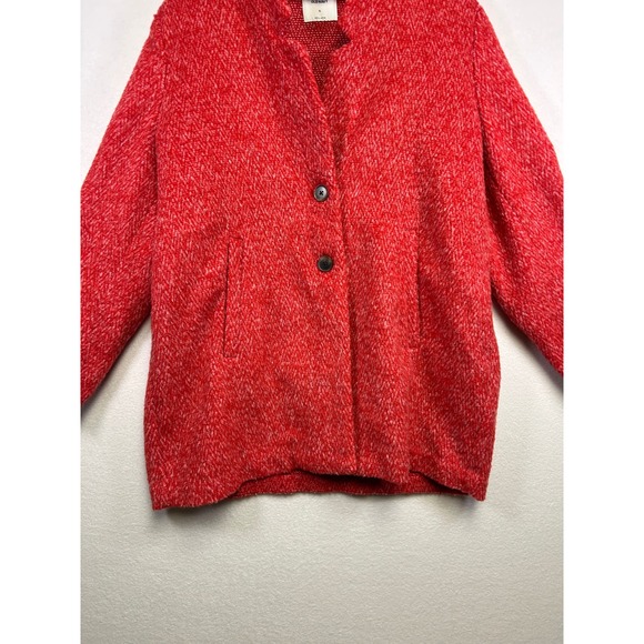 Old Navy Red Tweed Button Front Cardigan Sweater Jacket Women's XL - Picture 2 of 9